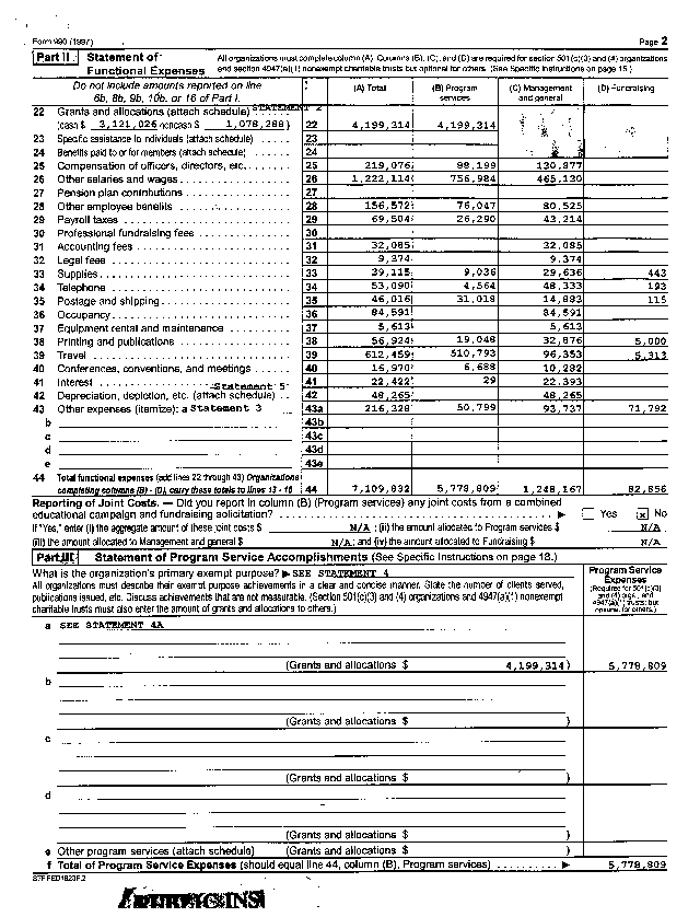 HOPE WW 1997 Tax Return, Page 2